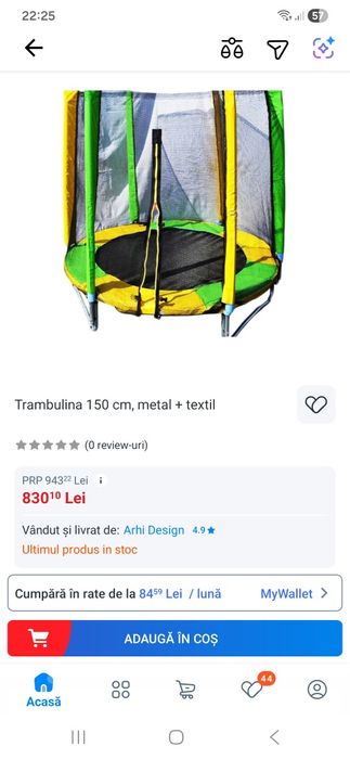 Trambulina pentru copii