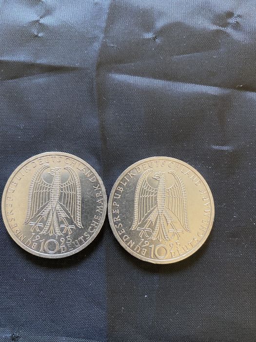 Moneda de argint , 10 marci din 1995