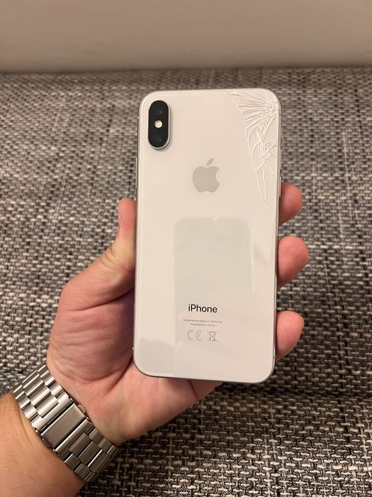 iPhone X Silver 64 GB | Baterie 90% | Face ID ok