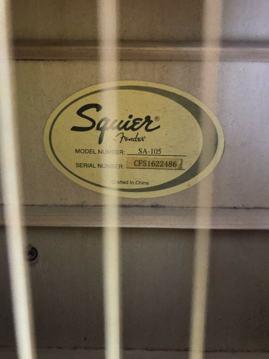 Squier by Fender SA-105 акустическая гитара Sunburst