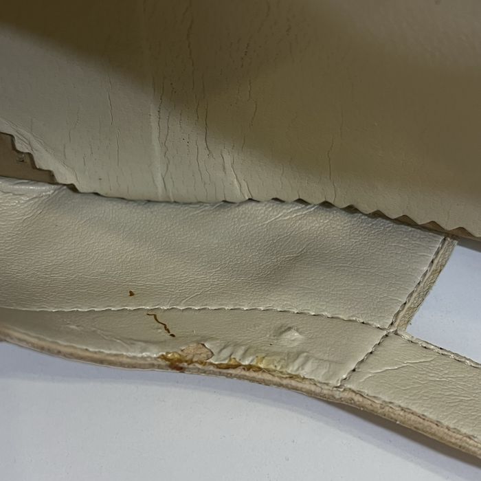 Sandale Slingback Marina Piele - Galben/Crem - Mărime 39 (Prezintă urme de uzură la interior)