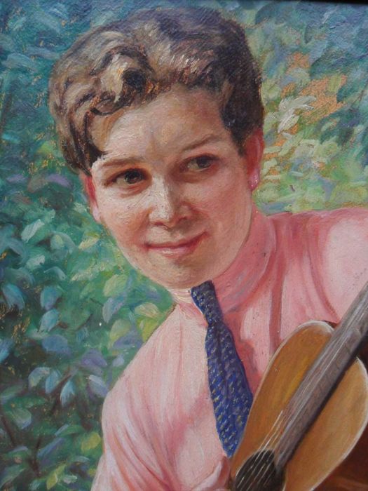 Tablou F VECHI sec XIX, AUTENTIC ul/c 64x45cm+R  Hans Chytra 1869-1933