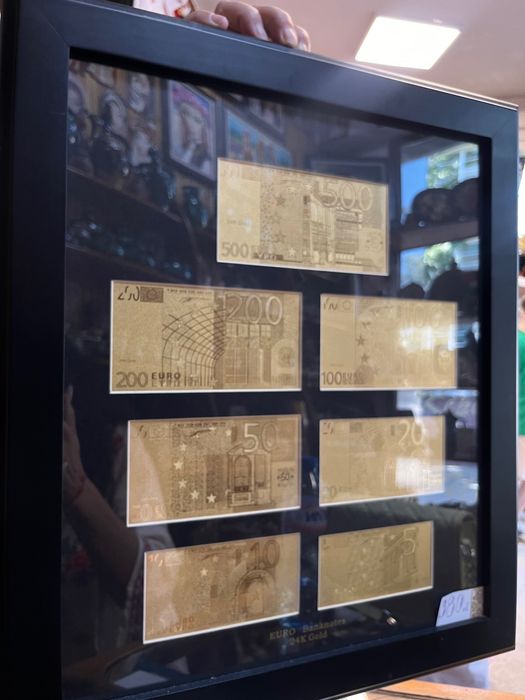 Арт сет Евро Банкноти 24к златно покритие