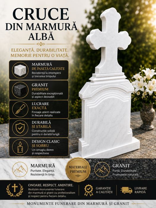 Cruci marmură și granit Patarlagele, Buzau