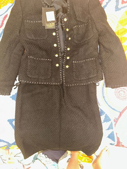 Твидовый пиджак с юбкой