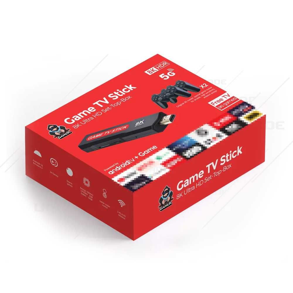 ДОСТАВКА БЕСПЛАТНО! Игровая приставка со Смарт ТВ Game Box Android TV: 540  000 сум - Аксессуары для ТВ/Видеотехники Ташкент на Olx