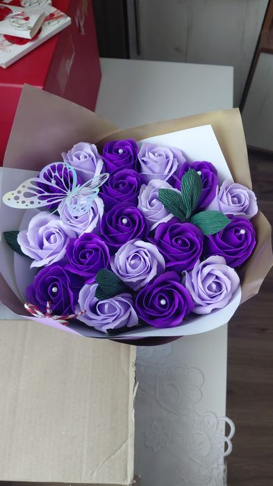 Buchet trandafiri sapun