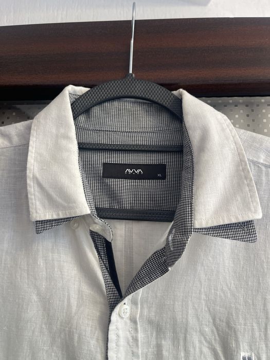 Camasa barbati alba AVVA 100% linen - marimea XL