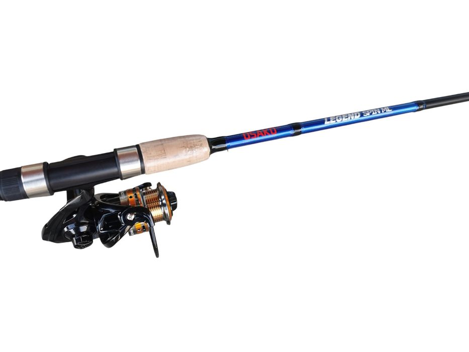 Спининг комплект - въдица ,макара 11 лагера, корда  и 3 блесни