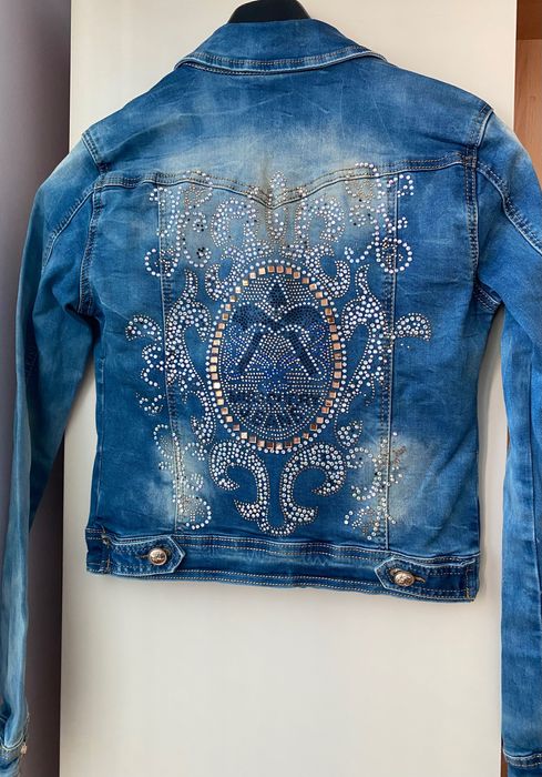 Дънково яке с камъчета