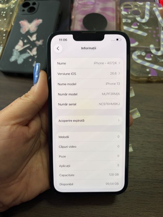Vând iPhone 13 – 128 GB | Baterie 85%
