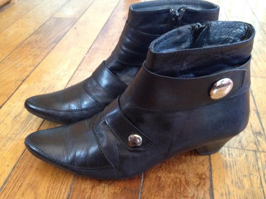 Дамски черни боти естествена кожа Don Diego 37