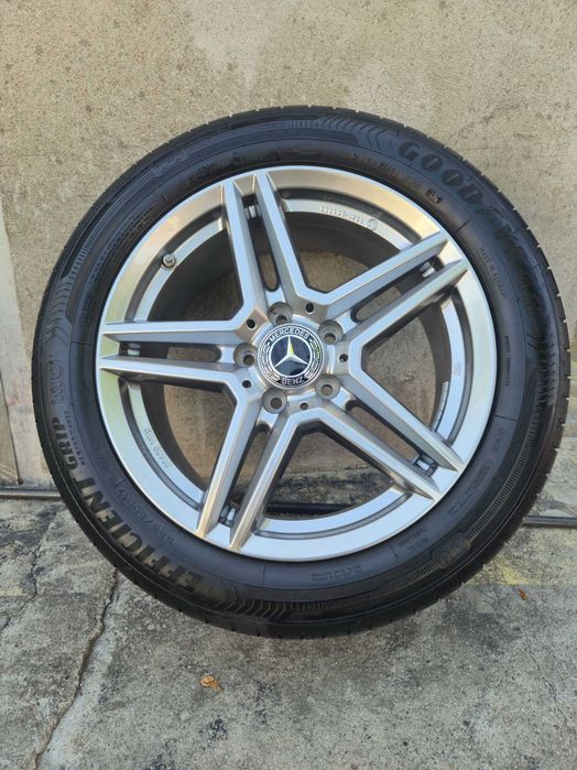 Roti Jante + Anvelope VARA - 5x112 17'' 225/50/17 GoodYear Mercedes C-Class CLA A-Class - APP NOI - DOT 2020 / VW AUDI SKODA SEAT !
