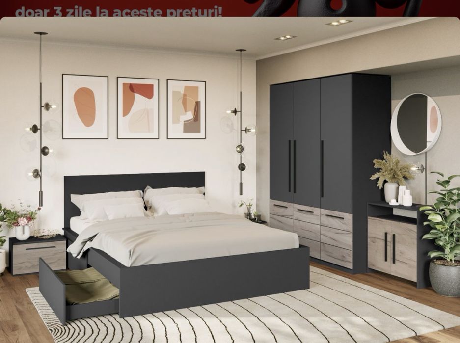 Set dormitor noce gri