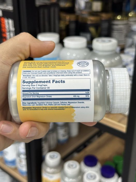 Solaray Magnesium Citrate 400 mg 90 капсул
