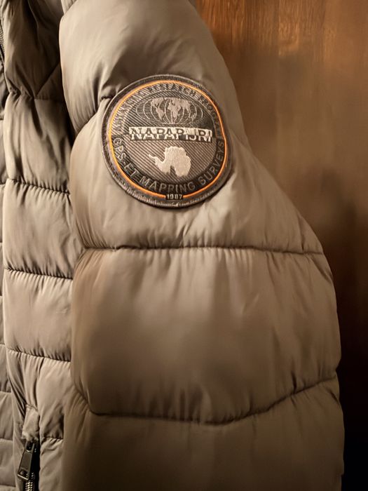 Geacă Napapijri de primăvară-toamnă, gri, mărimea M