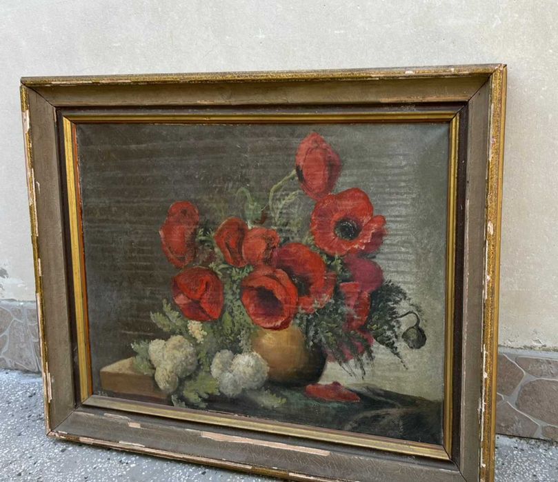 Макове– MAX STRECKENBACH– (GERMAN 1865-1936) Масло, платно! 84см/ 69см