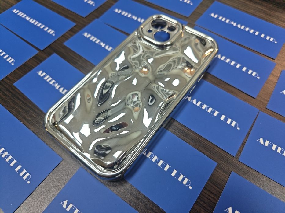 2 броя Кейс за iPhone 15 Plus + с 3D ефект Silver / Сребрист case protector