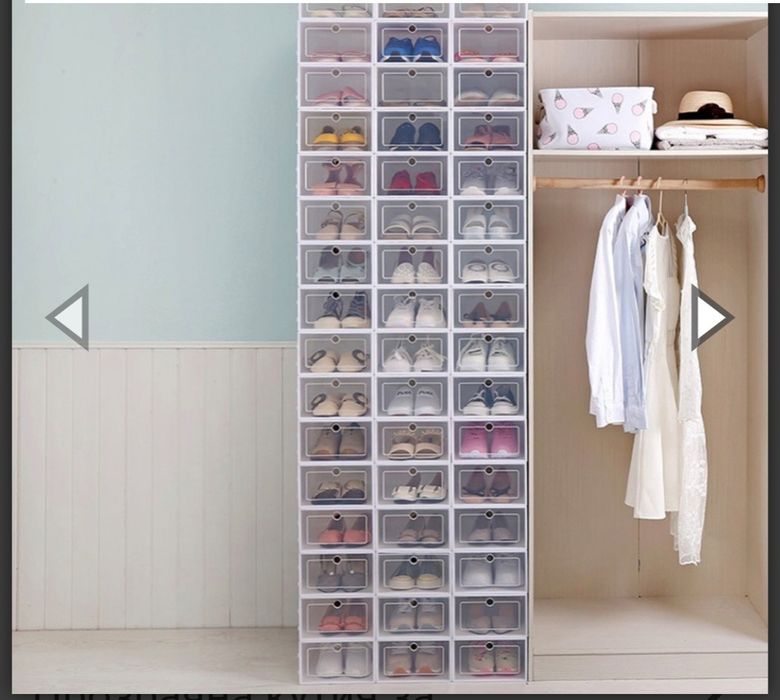 Кутия за съхранение на обувки прозрачна