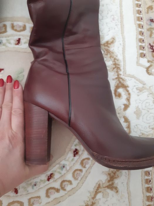 Кожаные сапожки еврозима