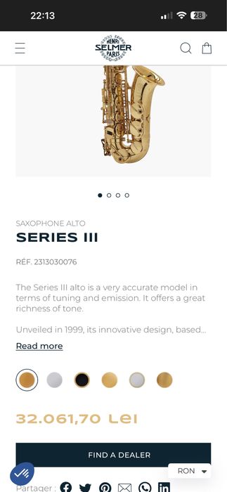 Selmer seria 3 original complet