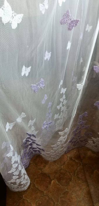 Шторы с тюлями атласные
