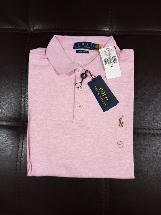 Polo Ralph Lauren, Тениска Classics от пике с яка, Розов, XL