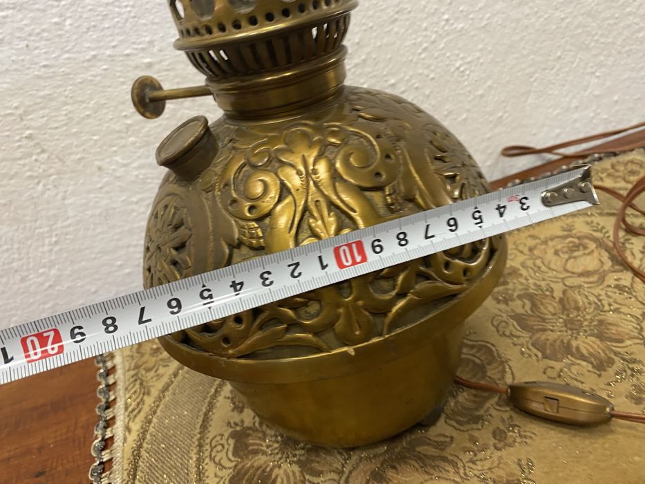 Стара френска лампа от месинг