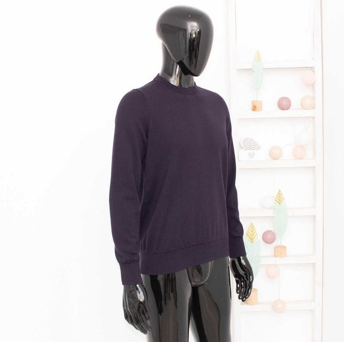 ARKET мъжки пуловер 100% вълна тъмно син S