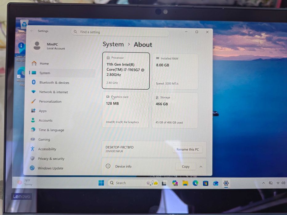 Lenovo L13 Yoga Gen 2 I7-1165G7 8GB Ram Touchscreen, SSD 500GB ca nou