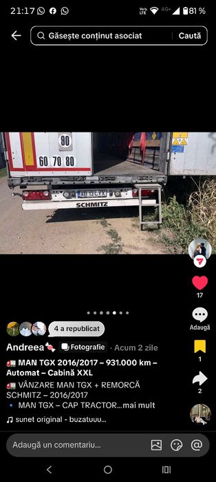 De vânzare  MAN TGX