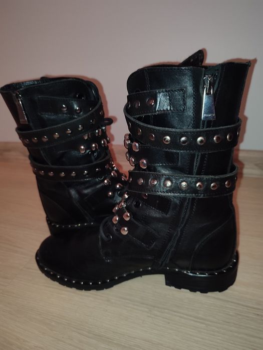 Боти Pinko - Leather biker boots