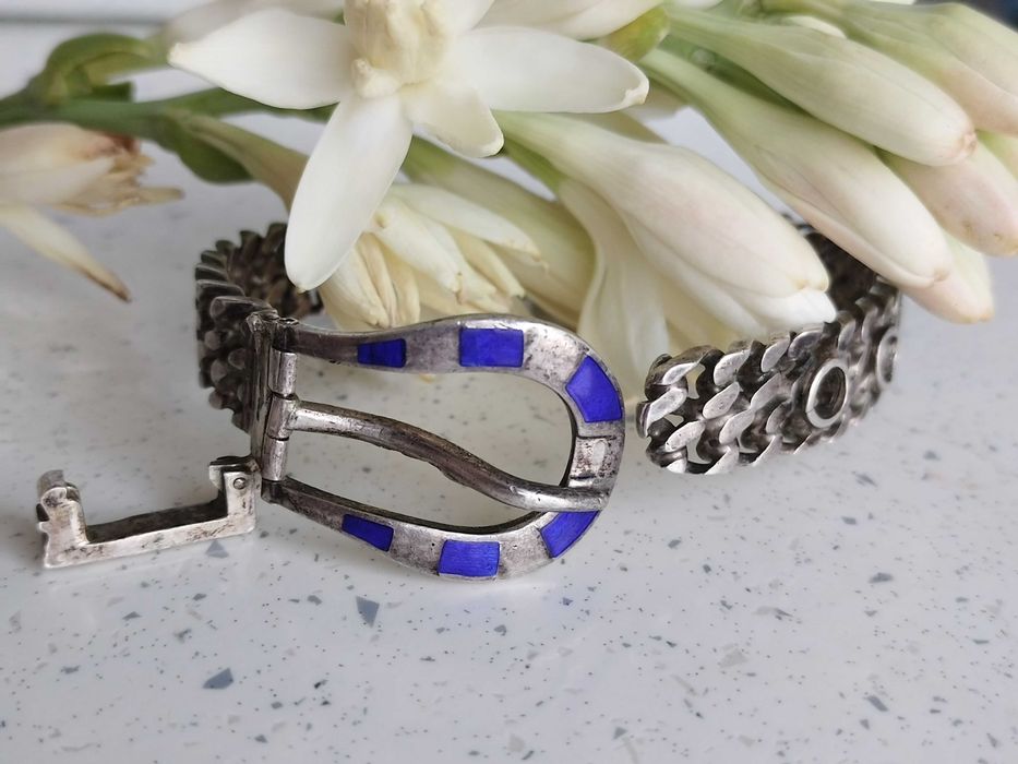 Bratara tip curea  Argint masiv