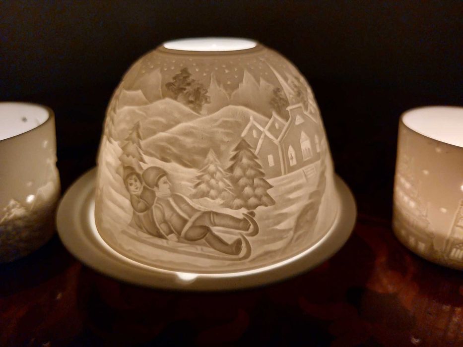 3 suporturi lumanare Starlight Craciun