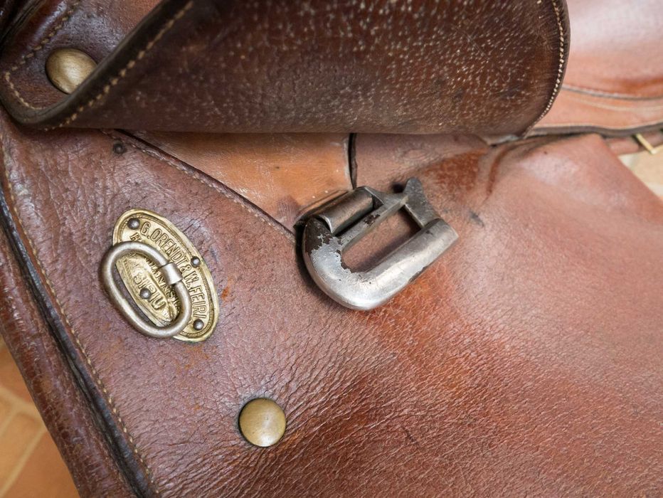 Șa de colecție din piele naturală, anii 1930 Sibiu.