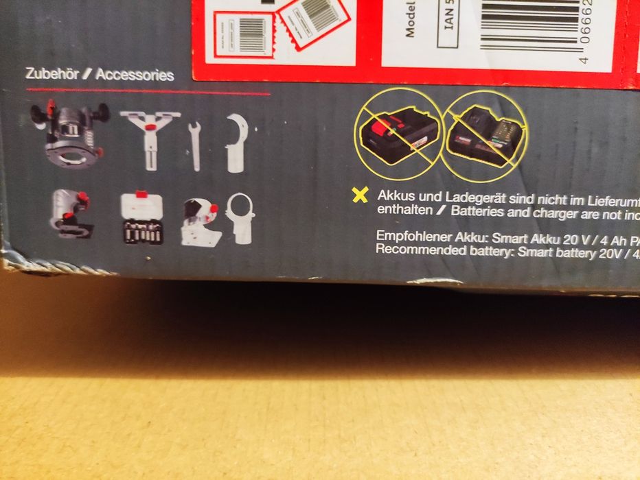 Freza multifunctionala pentru lemn Parkside Performance pe acumulator de 20 V
