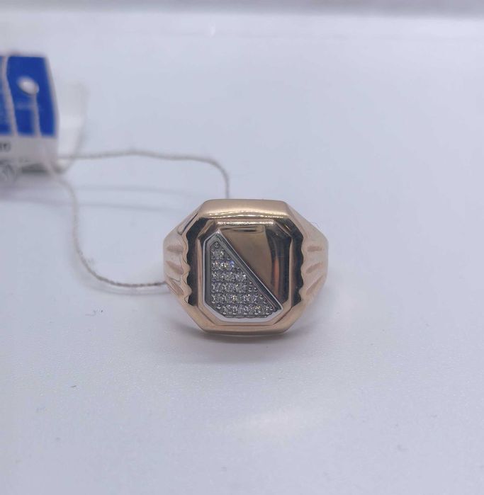 Мужское кольцо красное золото