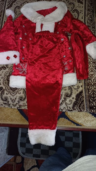 Детский костюм дед мороза с шапкой