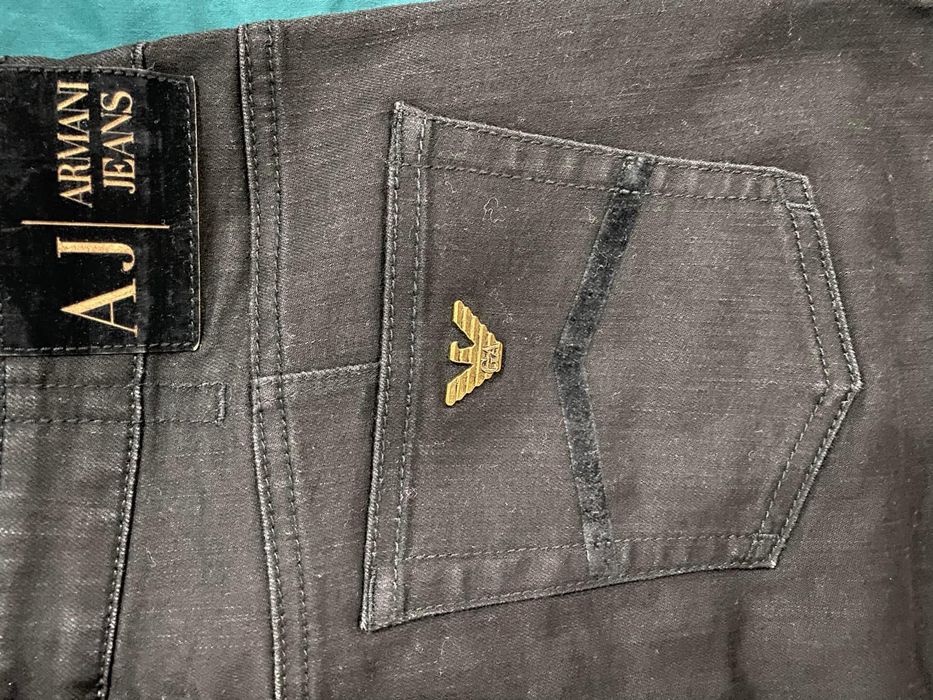 Blugi negri Armani Jeans