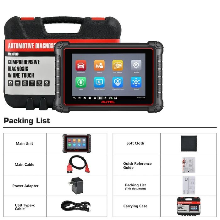 AUTEL MK900: Diagnoza Codare ECU, 40+ functii, CANFD/DoIP, Romana