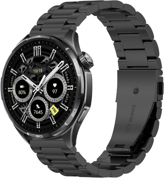 Метална стоманена верижка за часовник honor watch 6 - черен