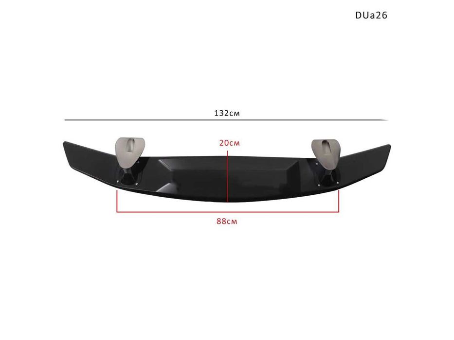 Aripa tuning universal negru lucios