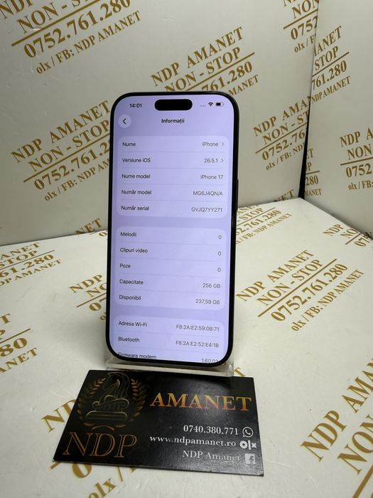 NDP Amanet Braila Iphone 17 256gb (58087)
