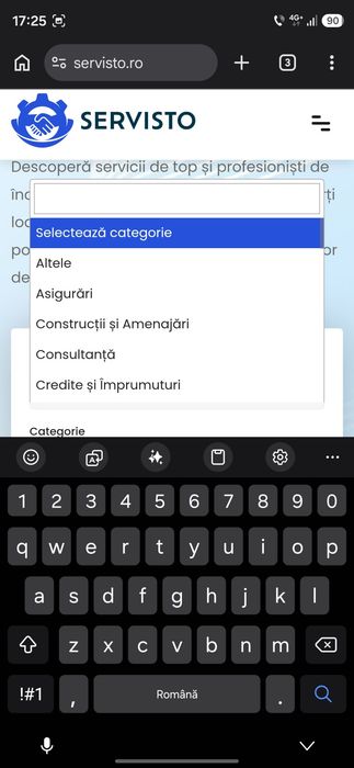 De vânzare website & domeniu: servisto.ro