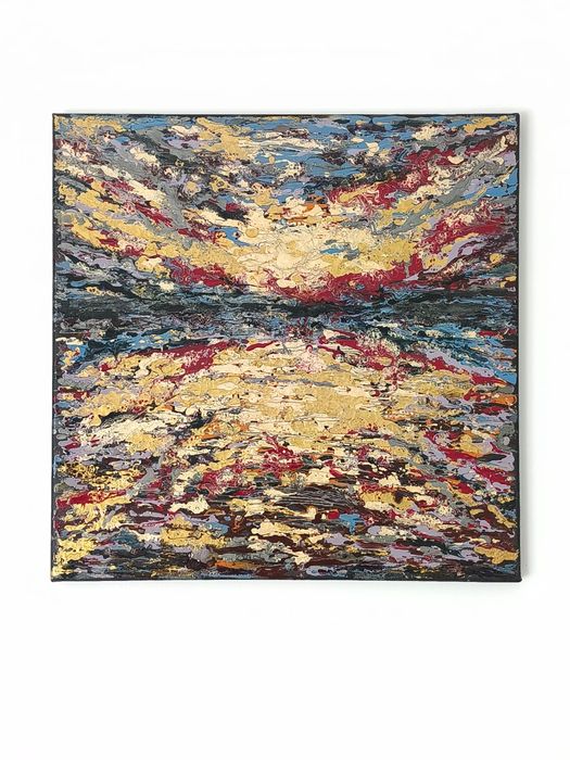 Vând Tablou abstract, pictat manual,, 40/40cm. Lichidare colecție.