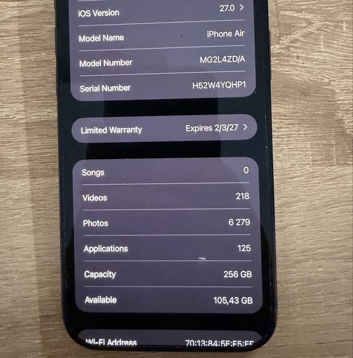 Iphone Air 256gb Black