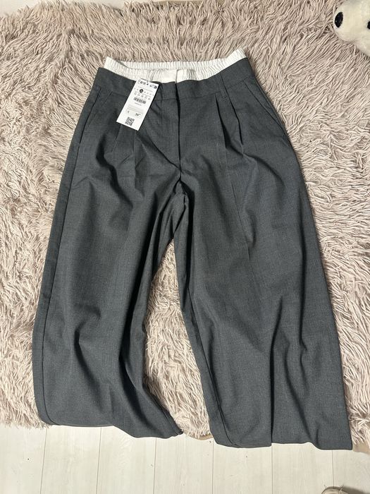 Дънки Манго Mango , сив панталон с ластик Бершка Bershka