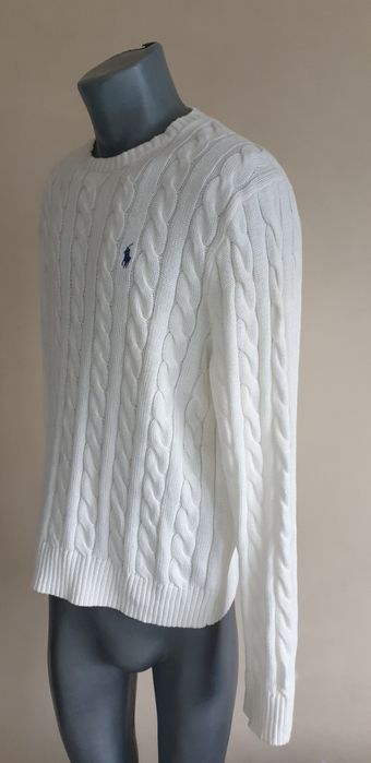 POLO Ralph Lauren Cable Cotton / Knit Mens Size L НОВО ! ОРИГИНАЛ! Мъжки Пуловер!