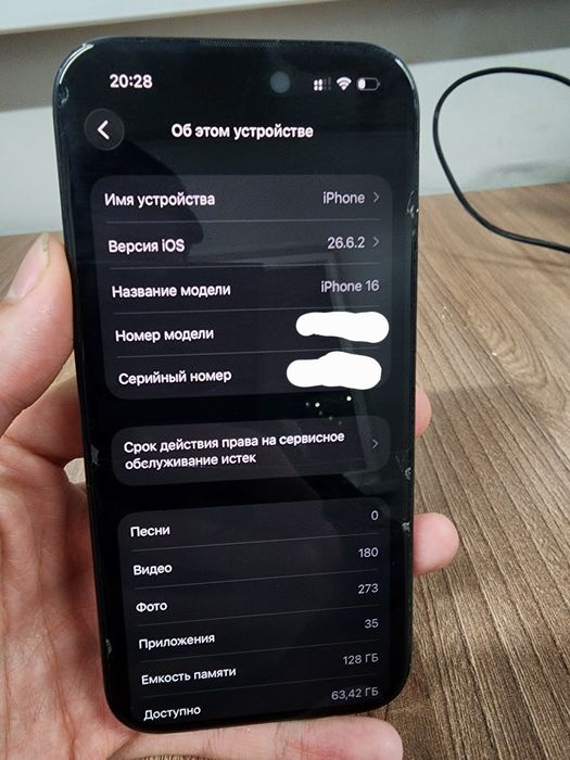 Айфон 16, акб 89%, 128гб