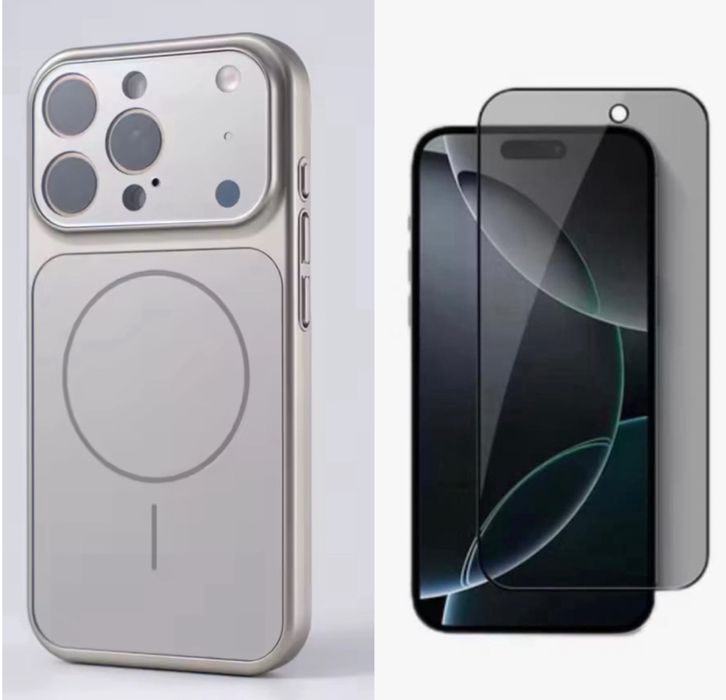 Husa MagsLens si Folie Sticla Privacy - Iphone 16/16 PRO/16 PRO MAX